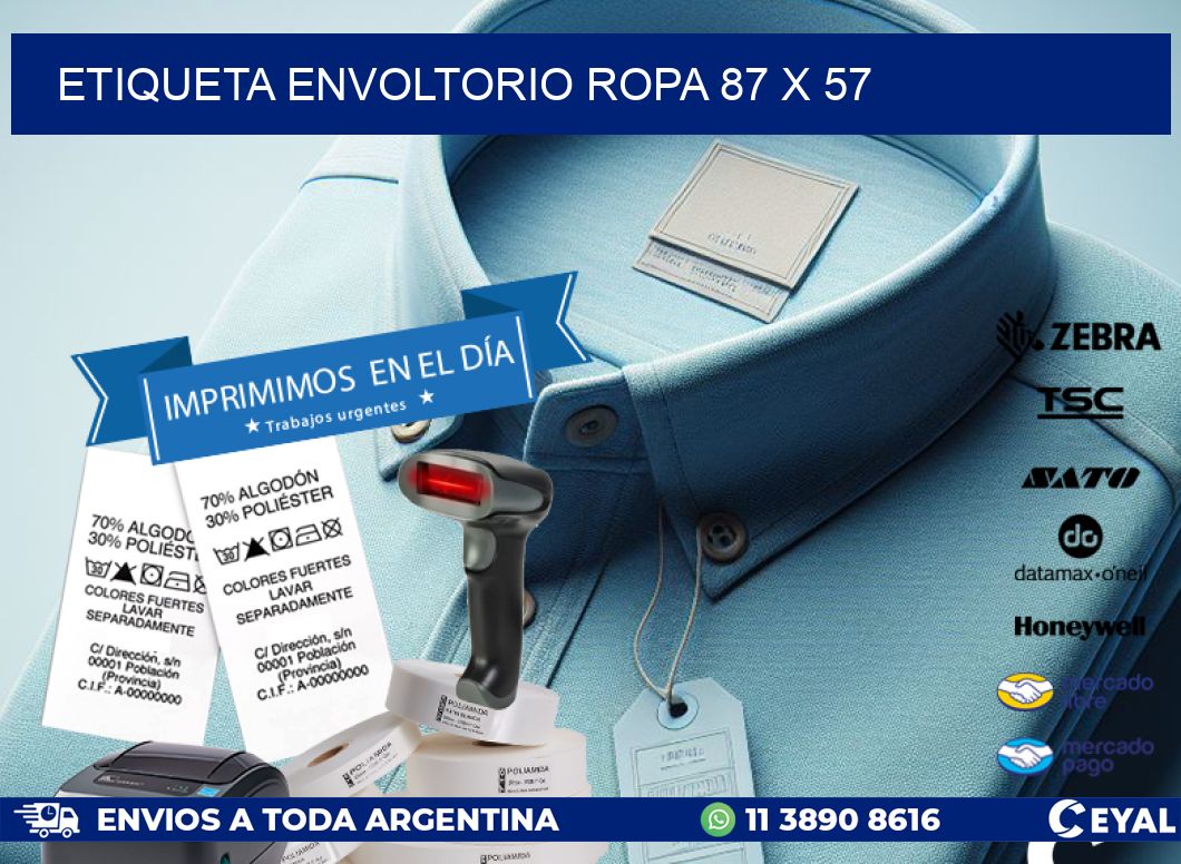 ETIQUETA ENVOLTORIO ROPA 87 x 57
