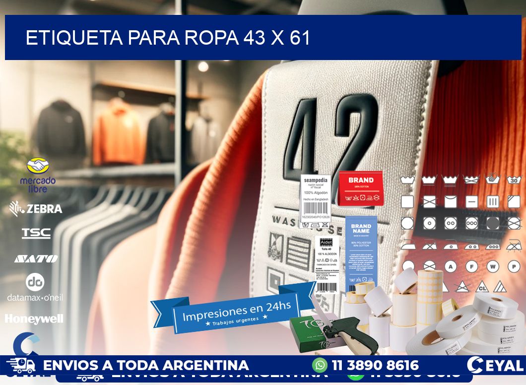 ETIQUETA PARA ROPA 43 x 61