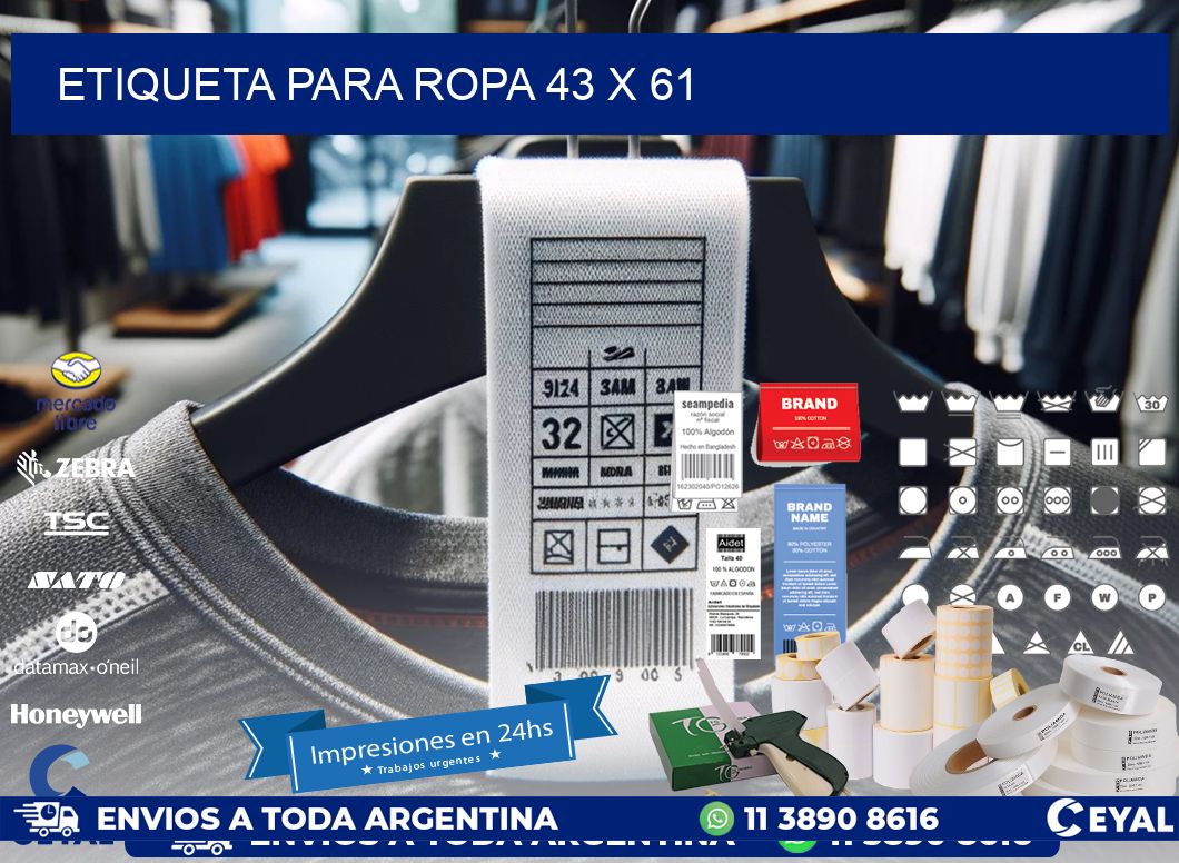 ETIQUETA PARA ROPA 43 x 61