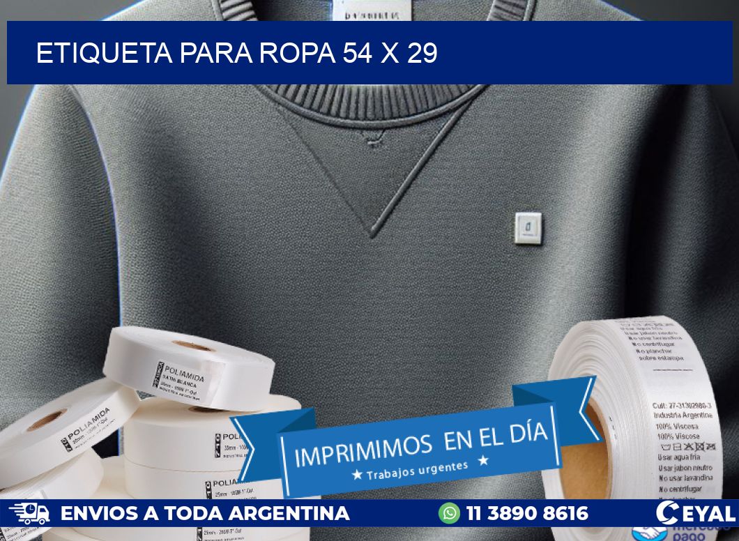 ETIQUETA PARA ROPA 54 x 29