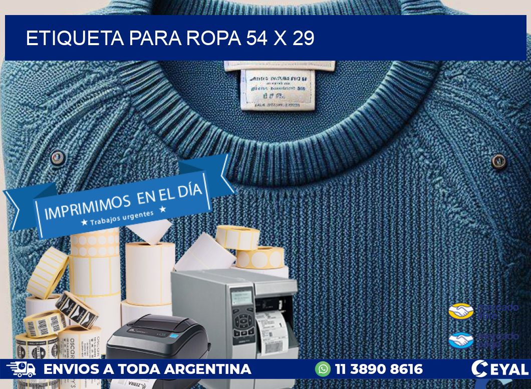 ETIQUETA PARA ROPA 54 x 29