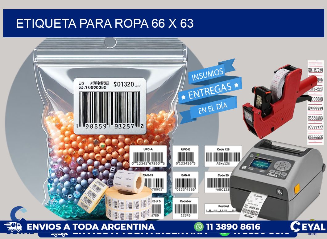 ETIQUETA PARA ROPA 66 x 63