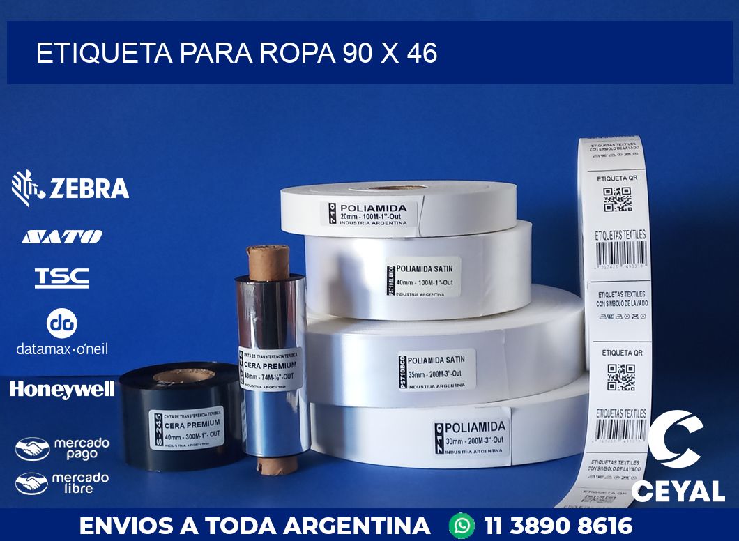 ETIQUETA PARA ROPA 90 x 46