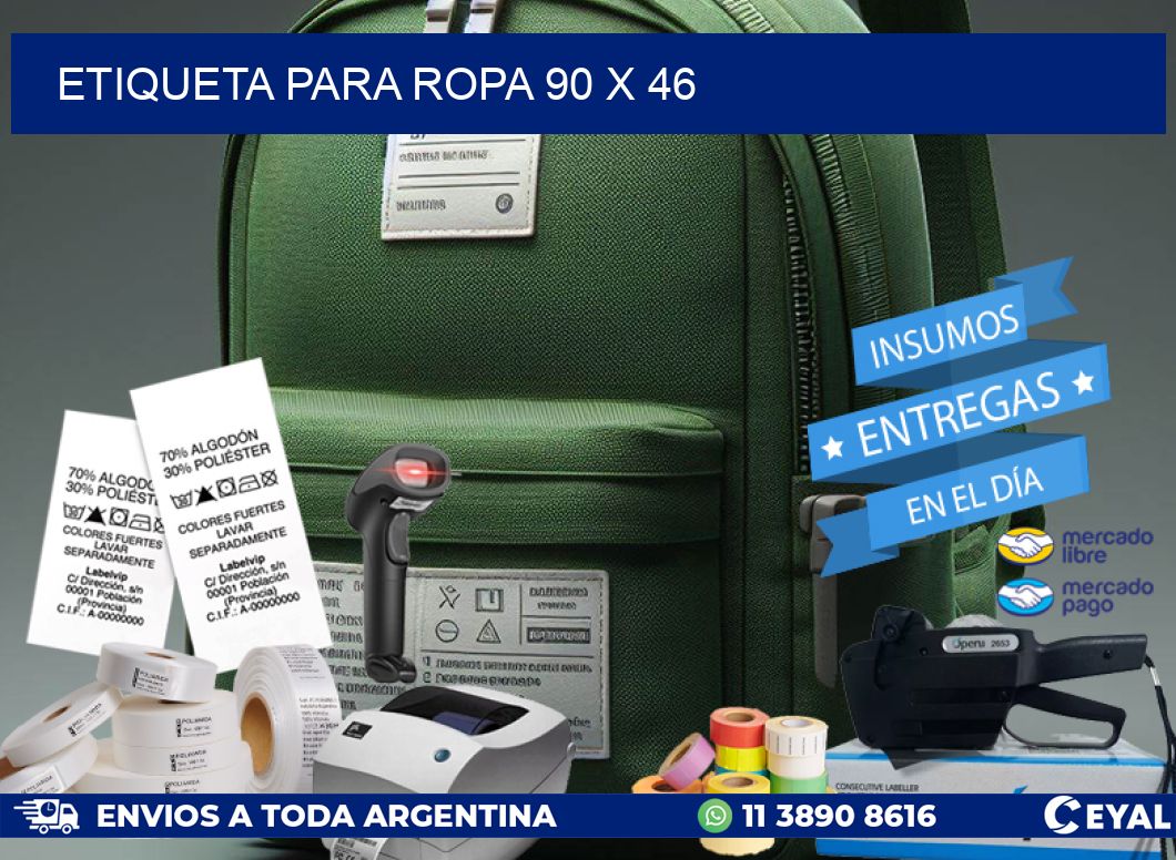 ETIQUETA PARA ROPA 90 x 46