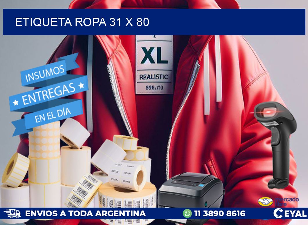 ETIQUETA ROPA 31 x 80