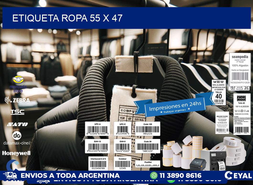ETIQUETA ROPA 55 x 47