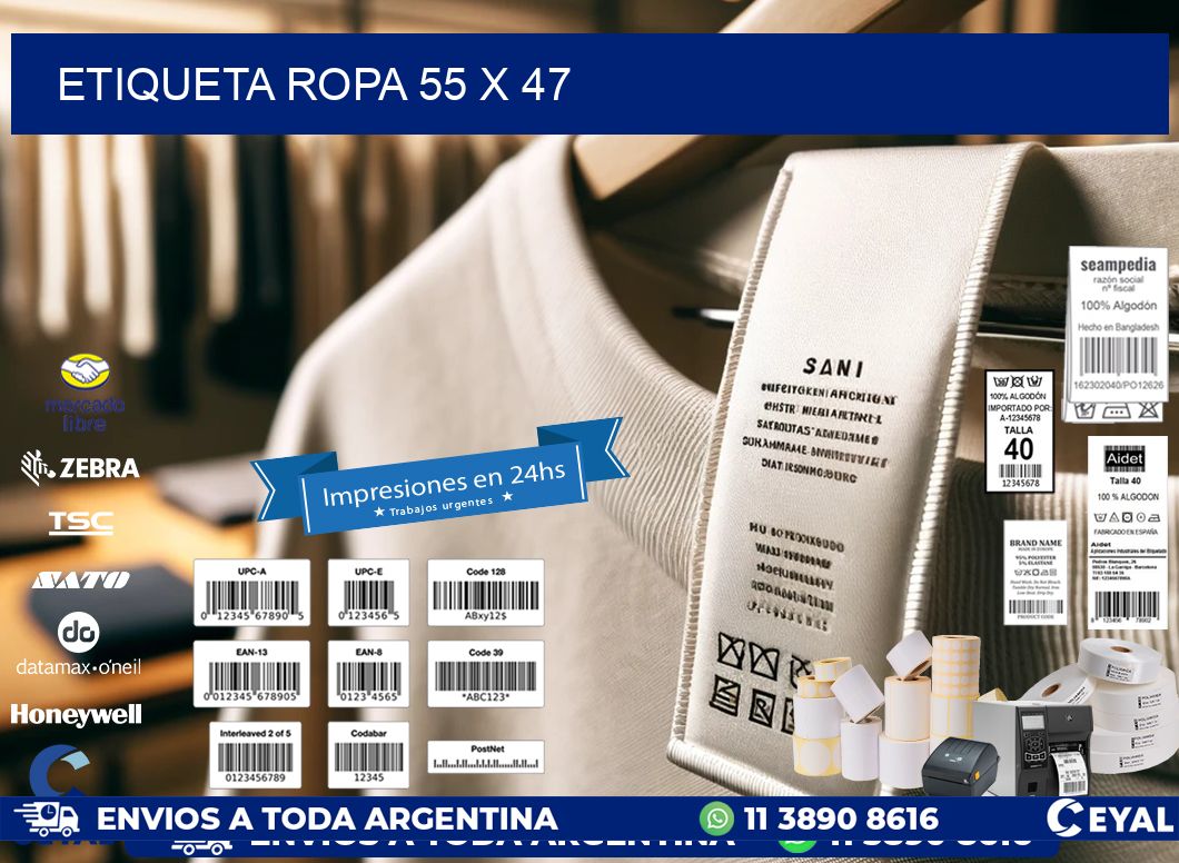 ETIQUETA ROPA 55 x 47