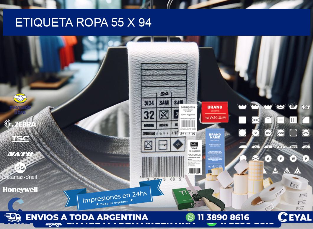 ETIQUETA ROPA 55 x 94