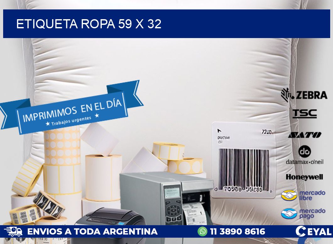 ETIQUETA ROPA 59 x 32