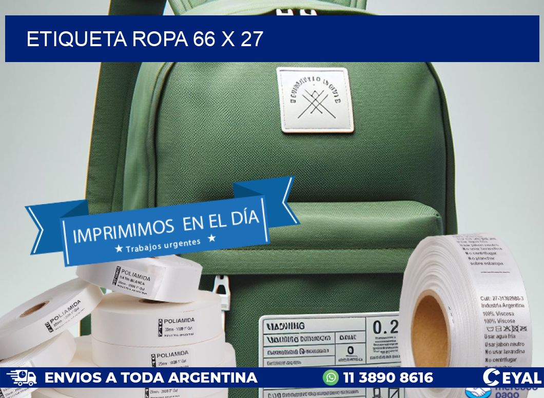 ETIQUETA ROPA 66 x 27