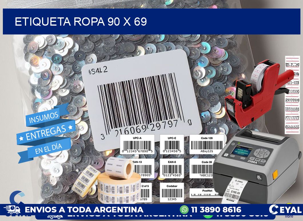 ETIQUETA ROPA 90 x 69