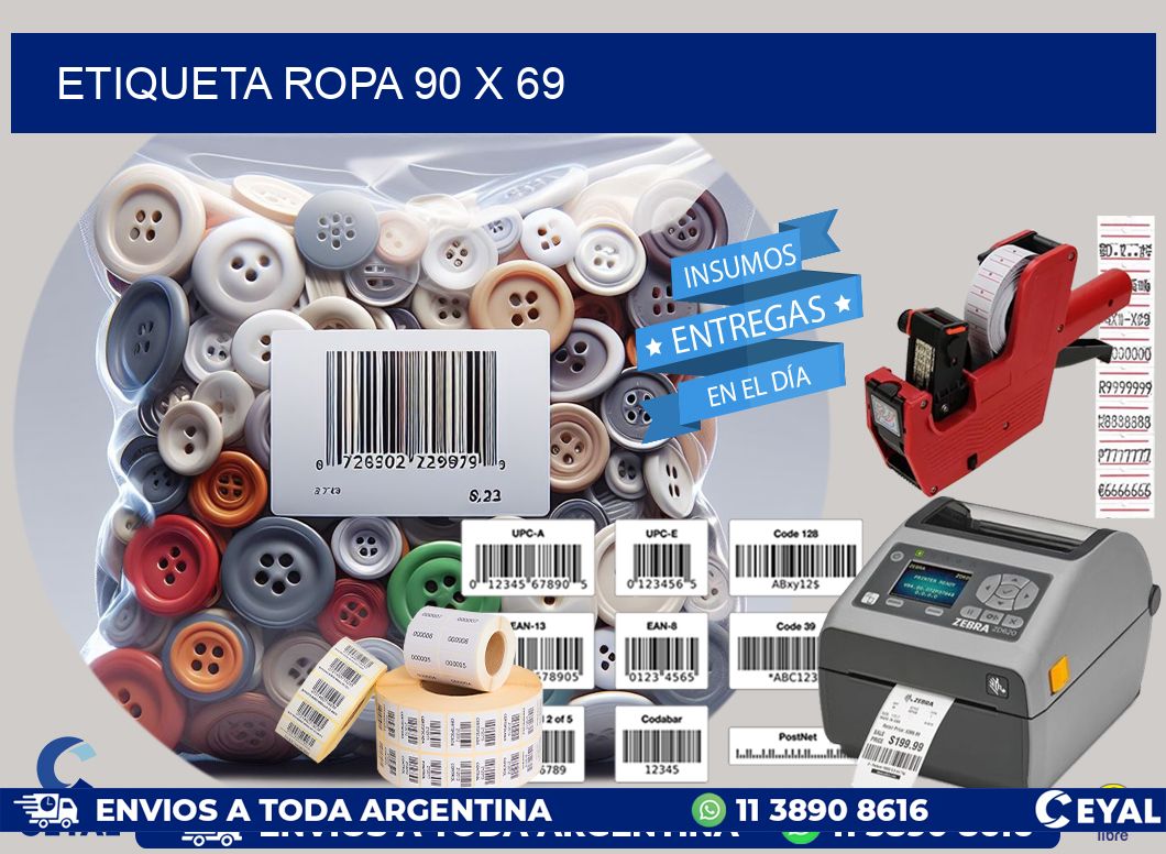 ETIQUETA ROPA 90 x 69