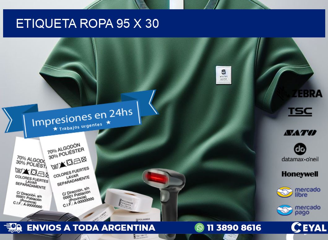 ETIQUETA ROPA 95 x 30