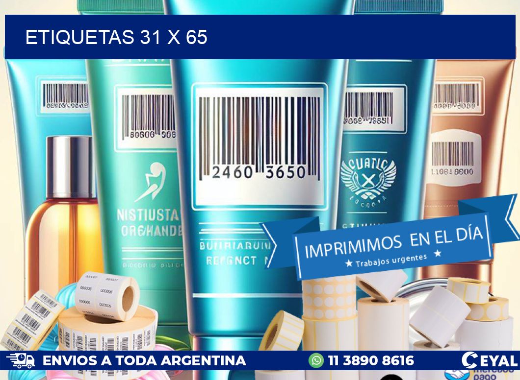 ETIQUETAS 31 x 65