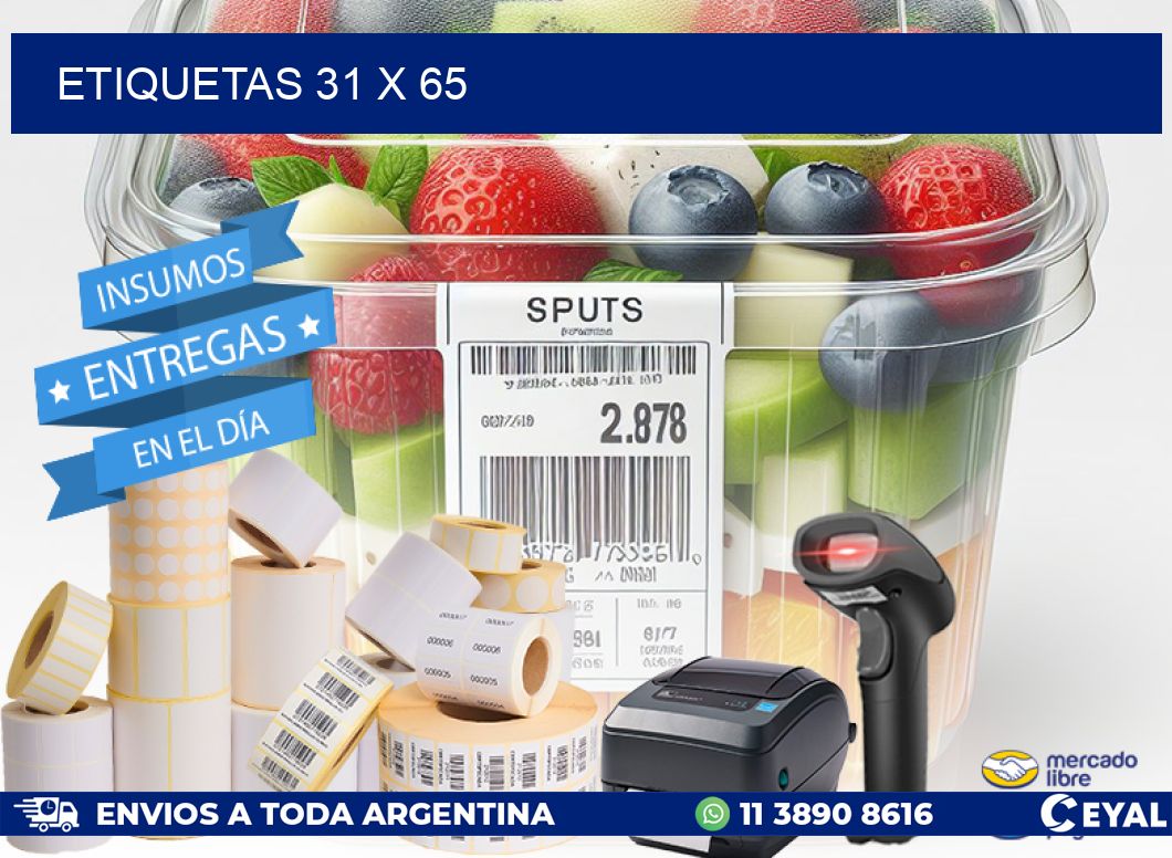 ETIQUETAS 31 x 65