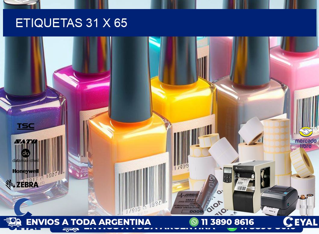 ETIQUETAS 31 x 65