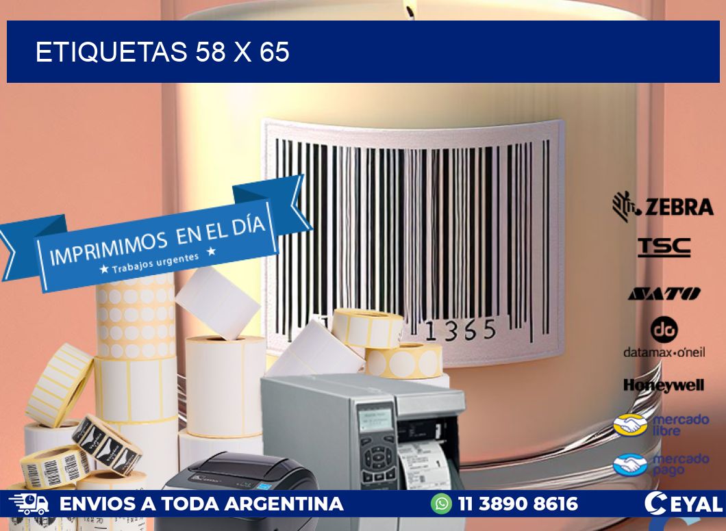 ETIQUETAS 58 x 65