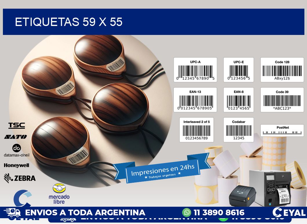 ETIQUETAS 59 x 55