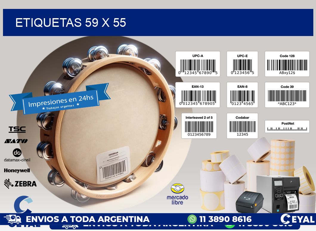 ETIQUETAS 59 x 55