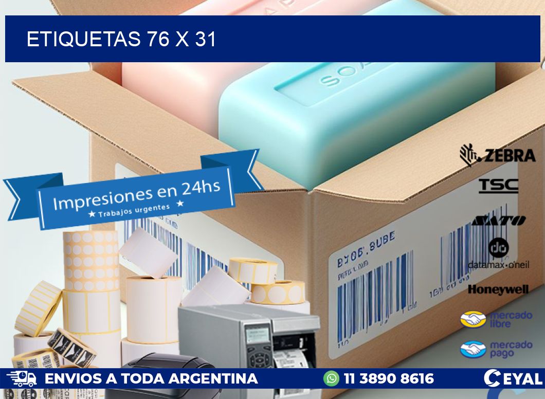 ETIQUETAS 76 x 31
