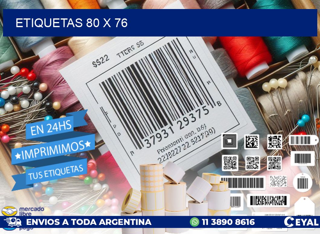 ETIQUETAS 80 x 76
