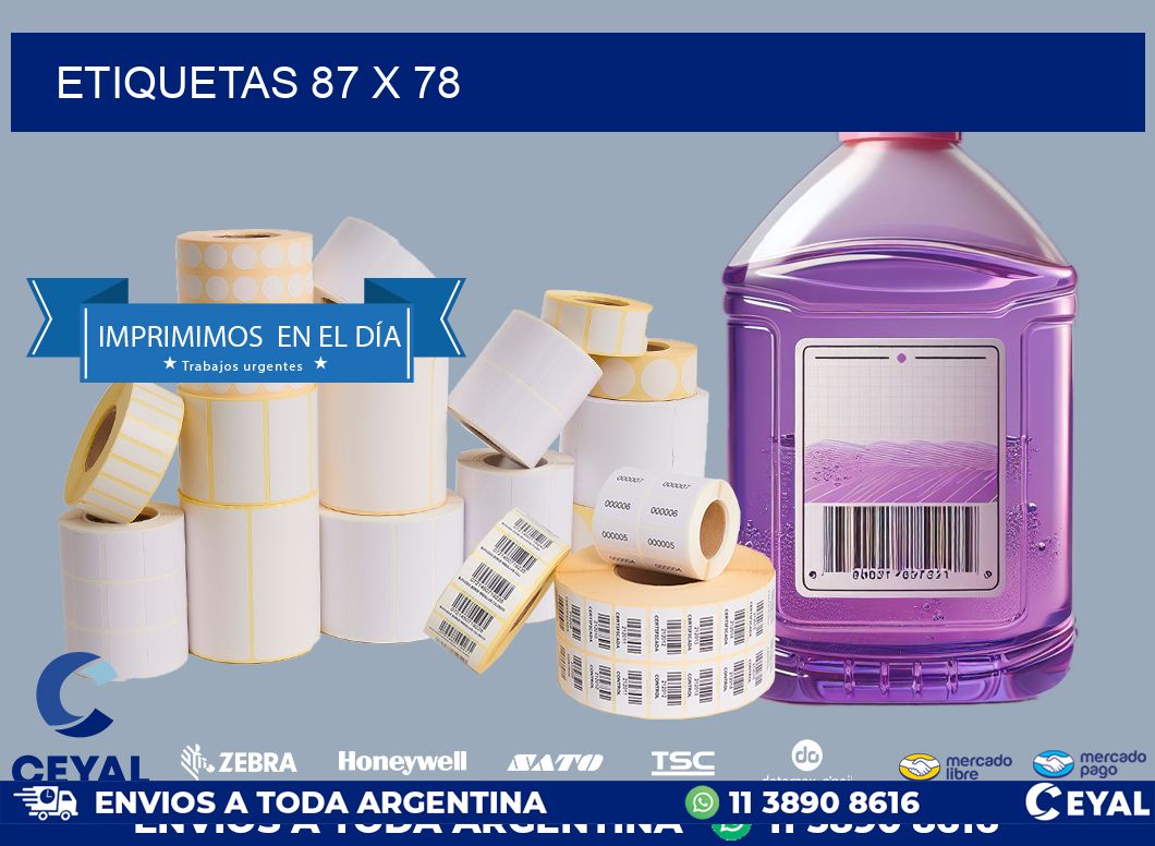 ETIQUETAS 87 x 78