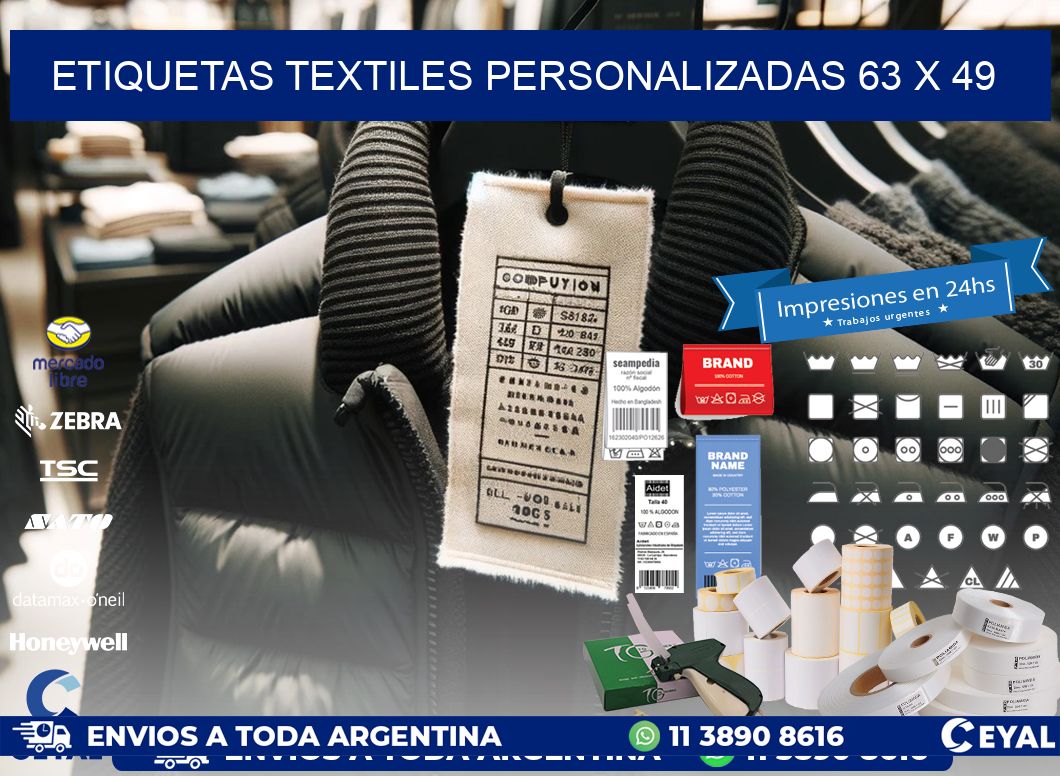 ETIQUETAS TEXTILES PERSONALIZADAS 63 x 49