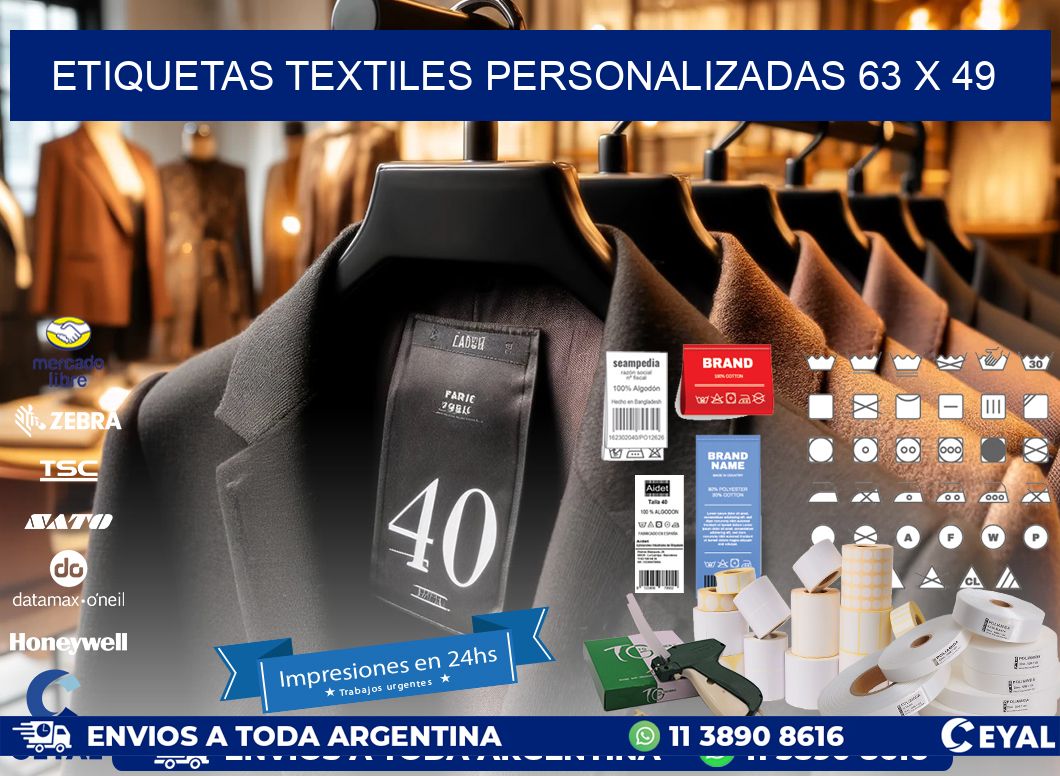 ETIQUETAS TEXTILES PERSONALIZADAS 63 x 49