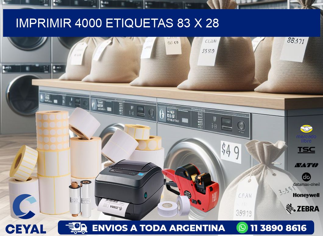 IMPRIMIR 4000 ETIQUETAS 83 x 28