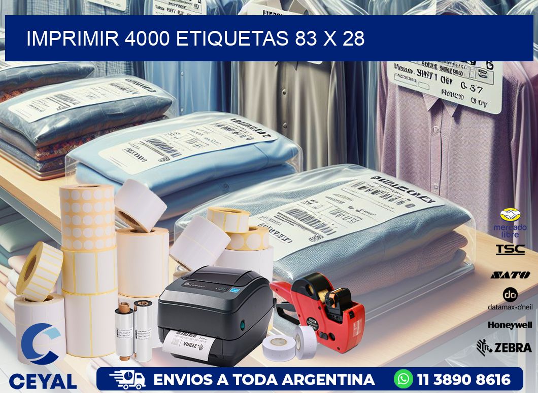 IMPRIMIR 4000 ETIQUETAS 83 x 28