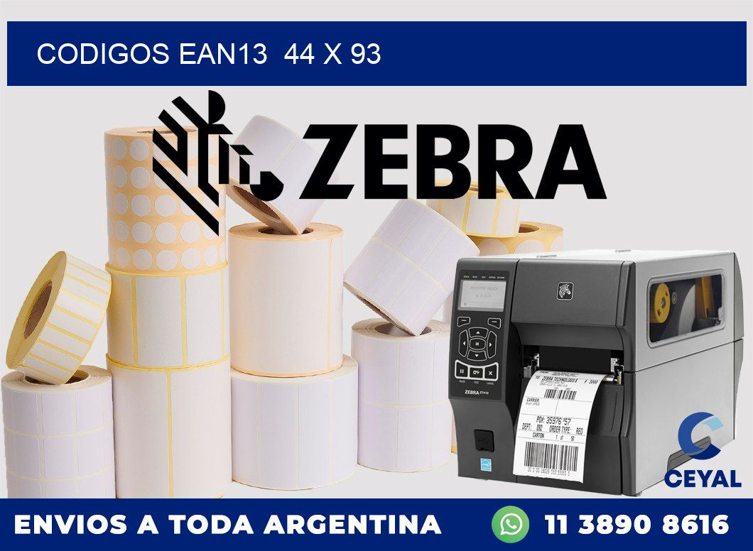 CODIGOS EAN13  44 x 93