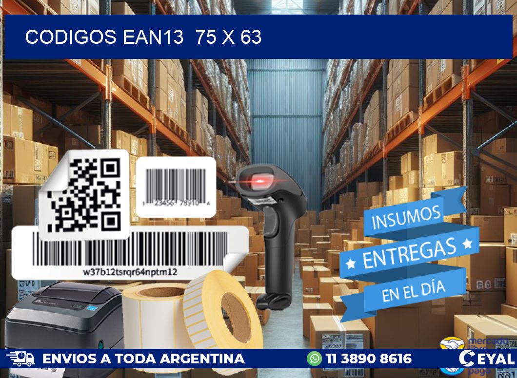 CODIGOS EAN13  75 x 63