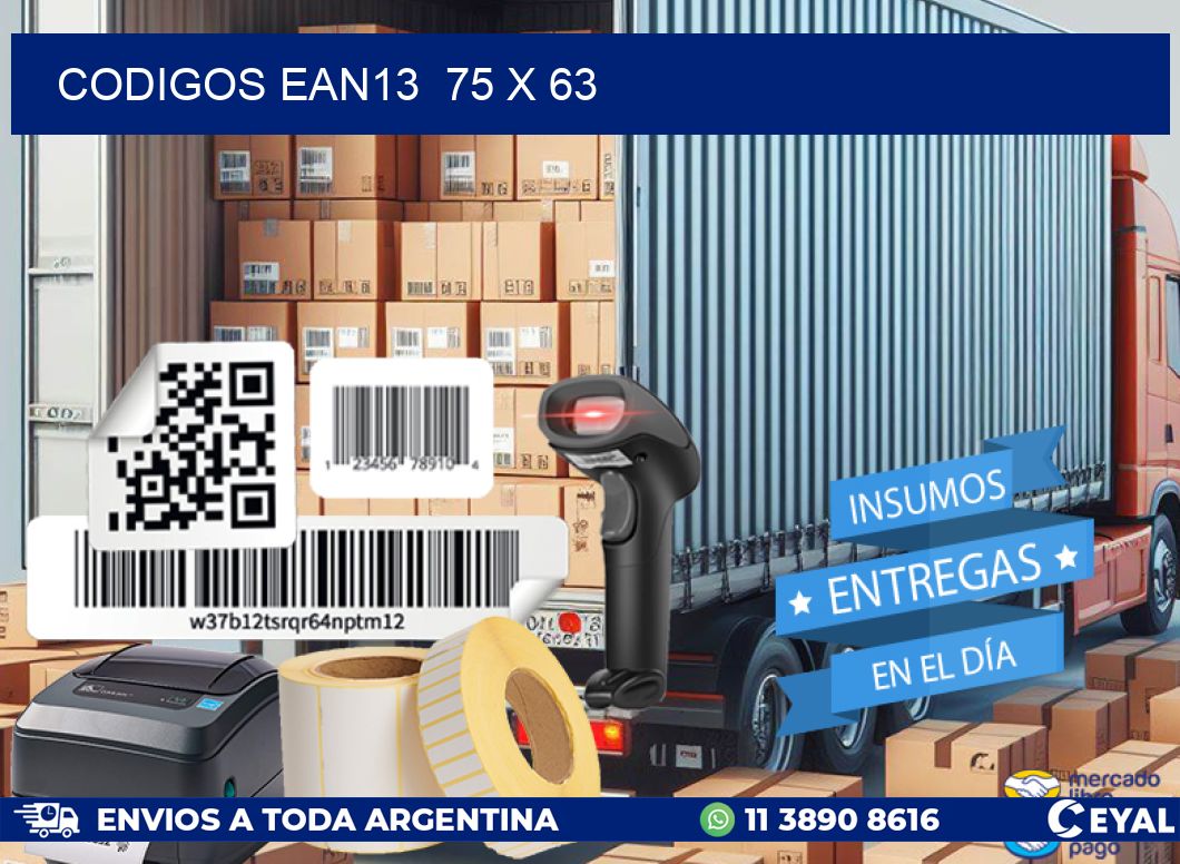 CODIGOS EAN13  75 x 63