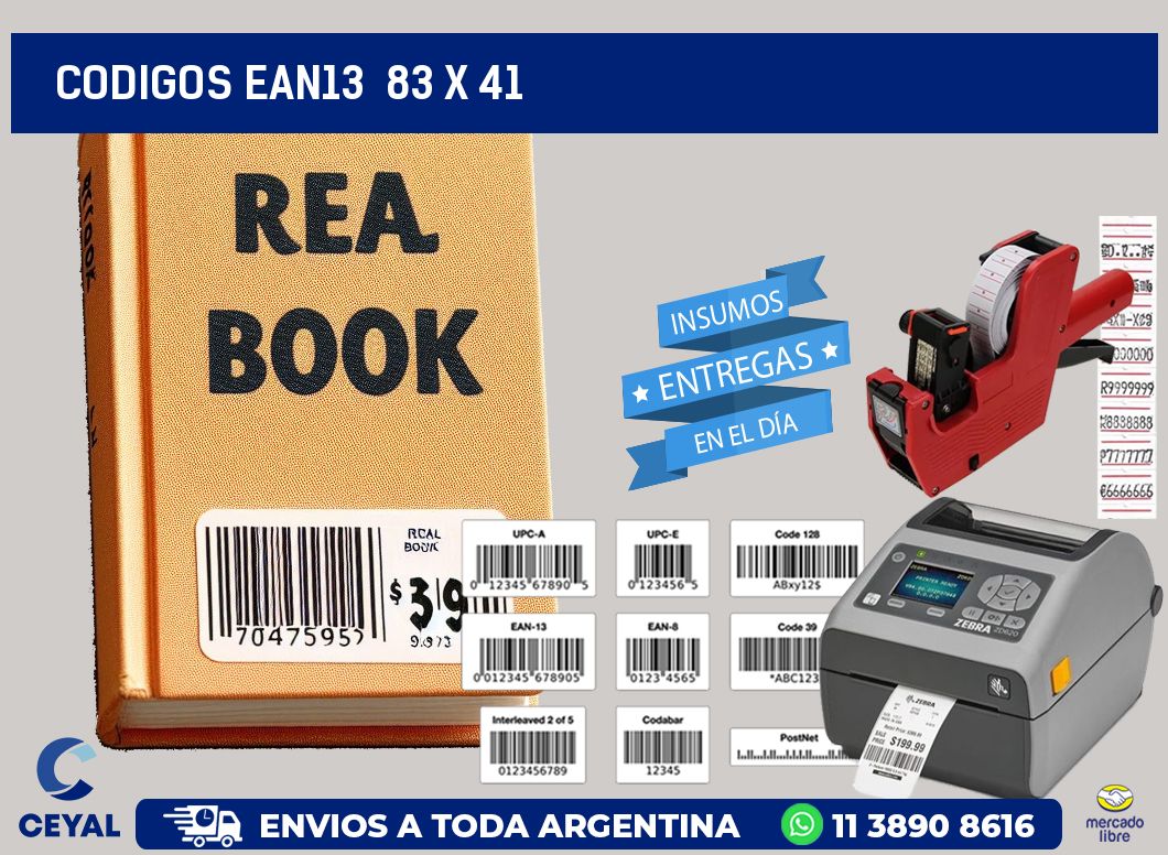 CODIGOS EAN13  83 x 41