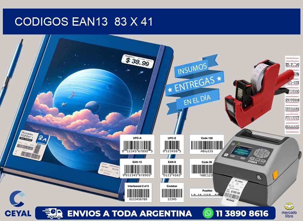 CODIGOS EAN13  83 x 41