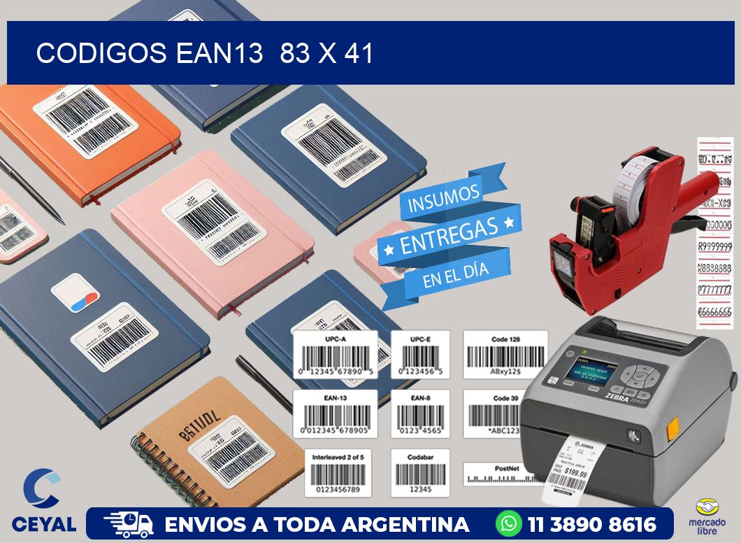 CODIGOS EAN13  83 x 41