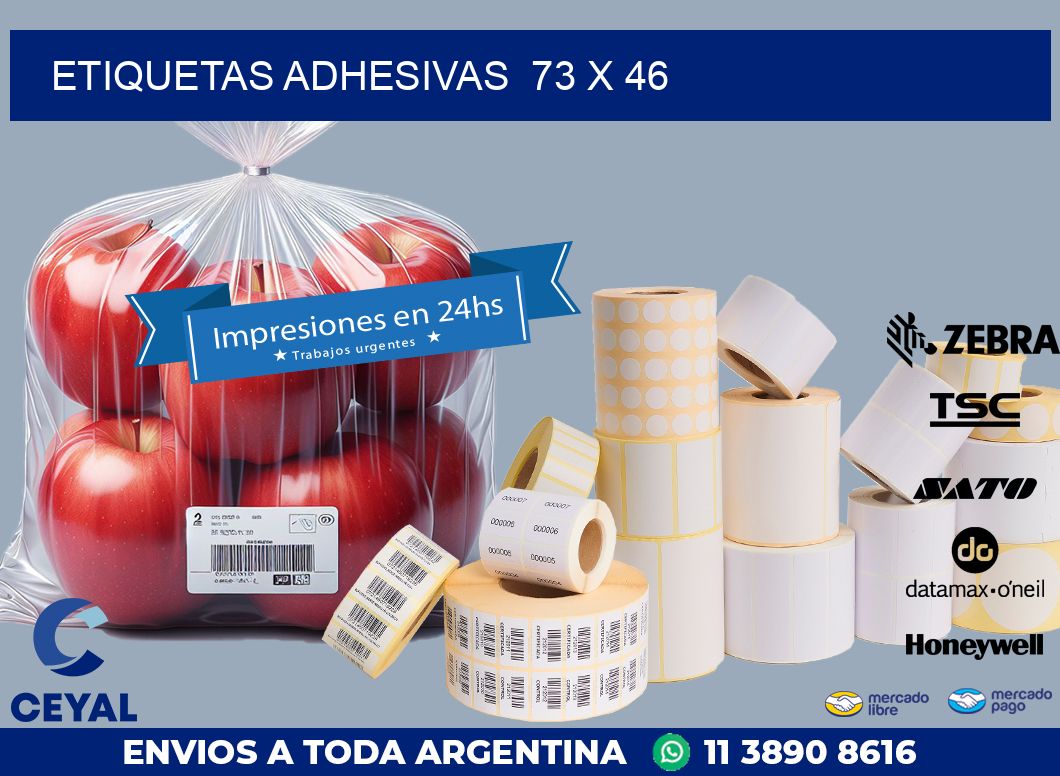 ETIQUETAS ADHESIVAS  73 x 46