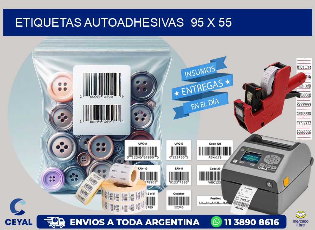 ETIQUETAS AUTOADHESIVAS  95 x 55