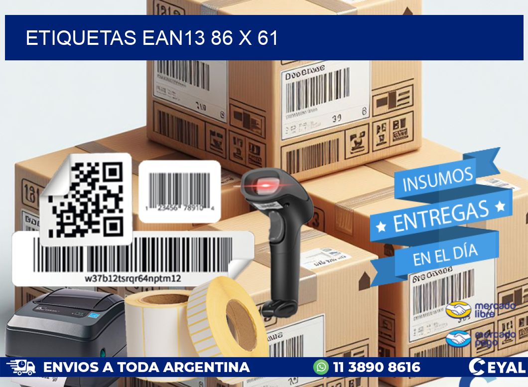 ETIQUETAS EAN13 86 x 61