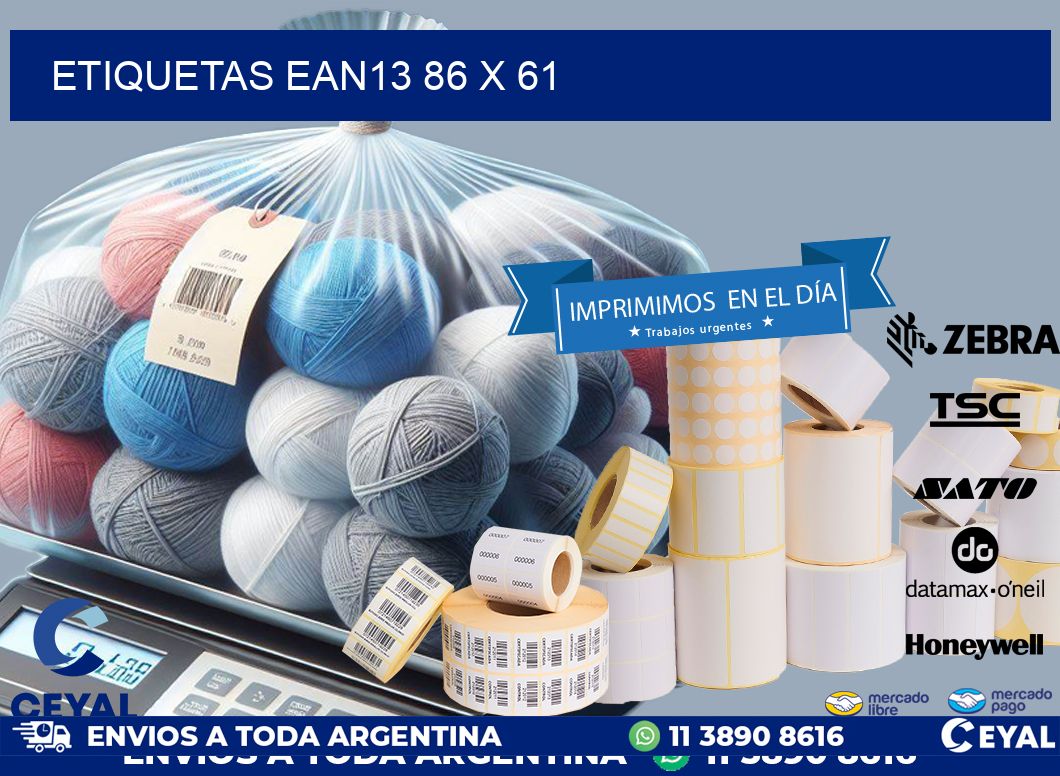 ETIQUETAS EAN13 86 x 61