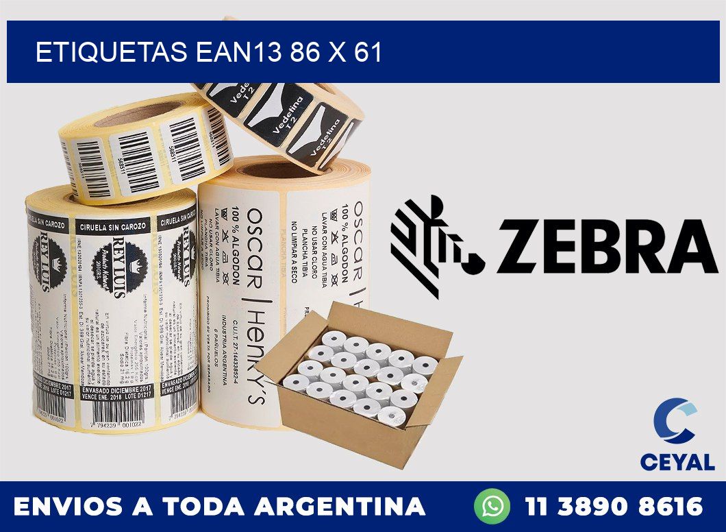 ETIQUETAS EAN13 86 x 61
