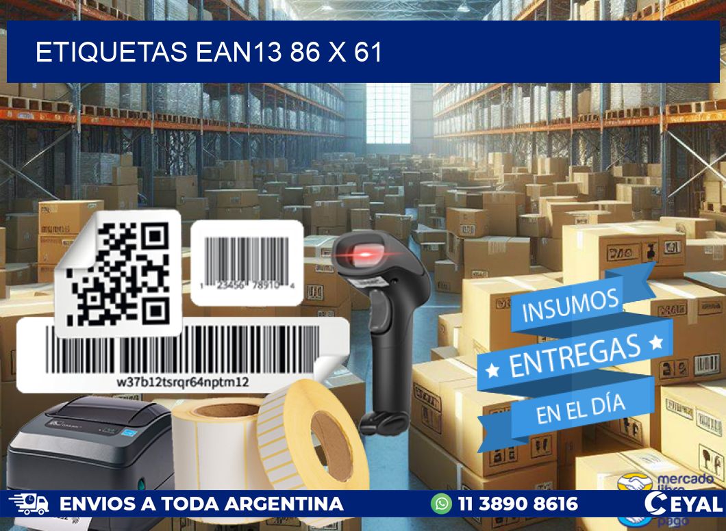 ETIQUETAS EAN13 86 x 61