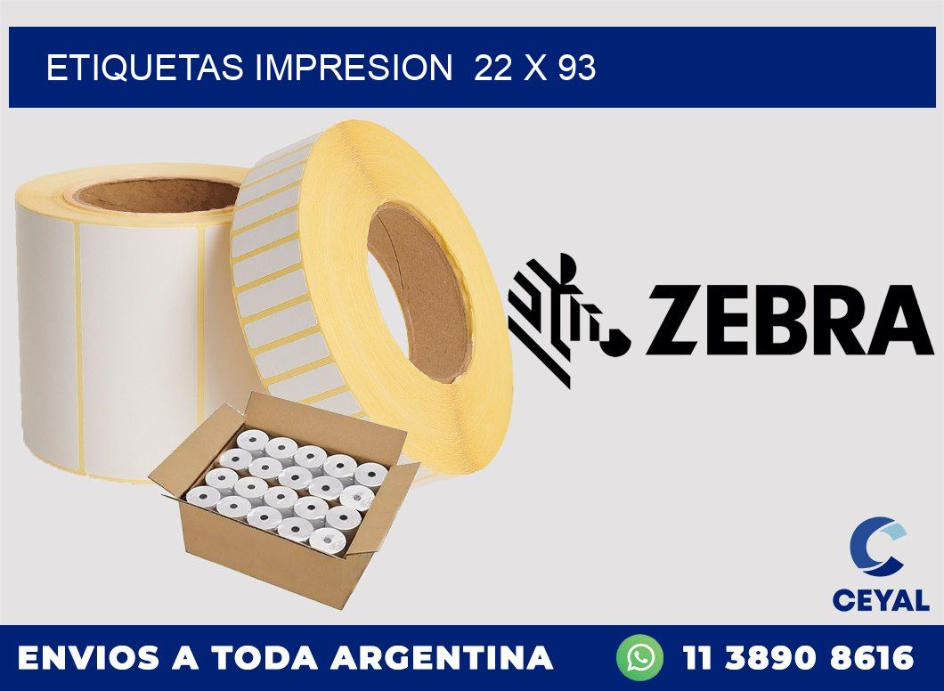 ETIQUETAS IMPRESION  22 x 93