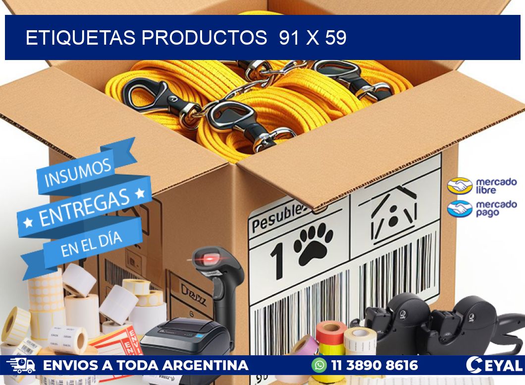 ETIQUETAS PRODUCTOS  91 x 59