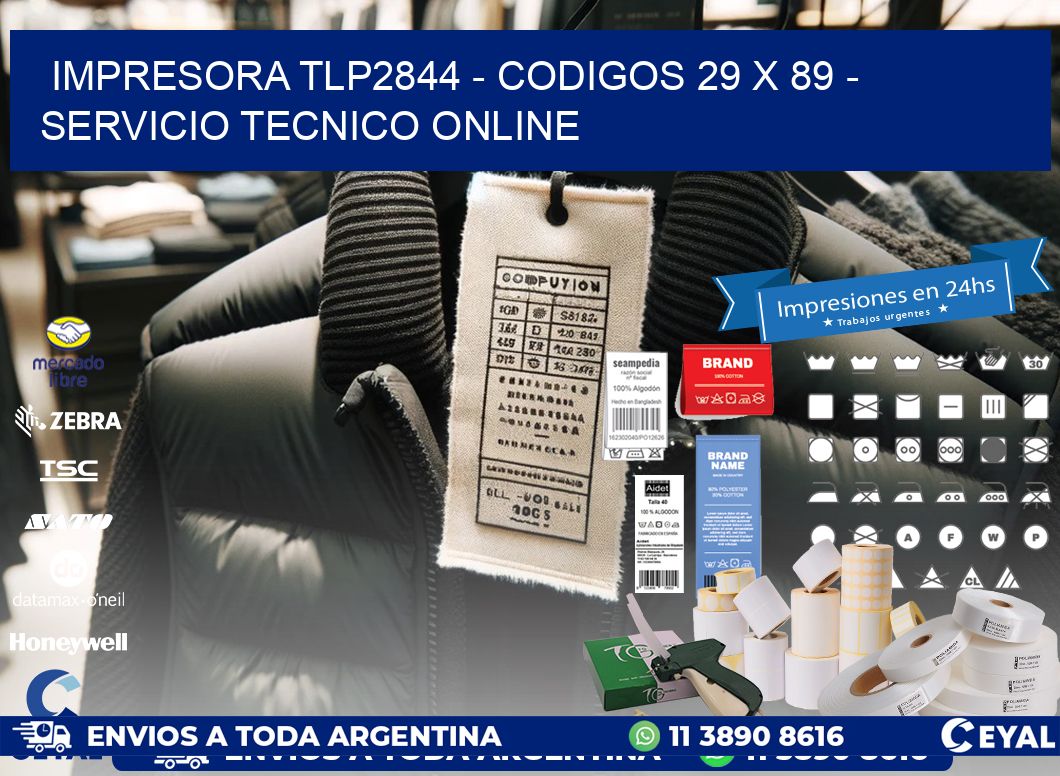 IMPRESORA TLP2844 – CODIGOS 29 x 89 – SERVICIO TECNICO ONLINE