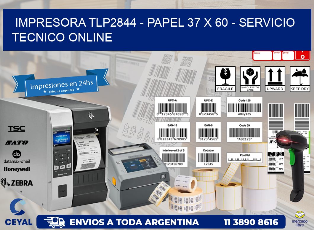 IMPRESORA TLP2844 - PAPEL 37 x 60 - SERVICIO TECNICO ONLINE