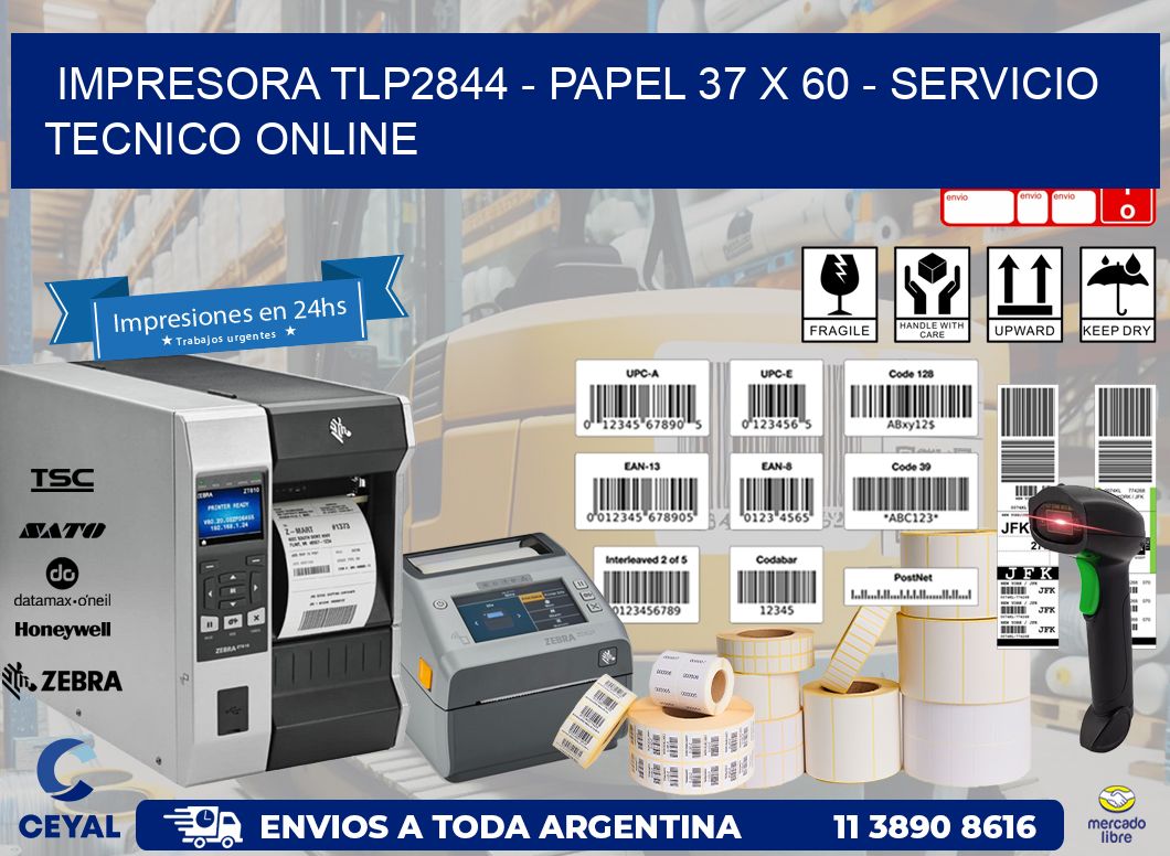 IMPRESORA TLP2844 - PAPEL 37 x 60 - SERVICIO TECNICO ONLINE