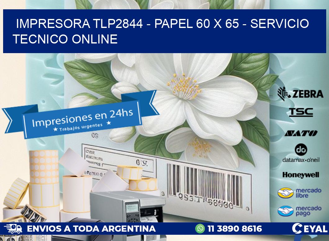 IMPRESORA TLP2844 - PAPEL 60 x 65 - SERVICIO TECNICO ONLINE