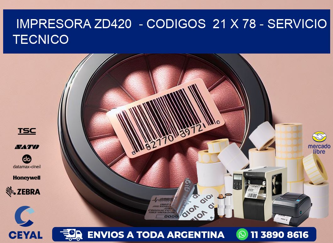 IMPRESORA ZD420  - CODIGOS  21 x 78 - SERVICIO TECNICO
