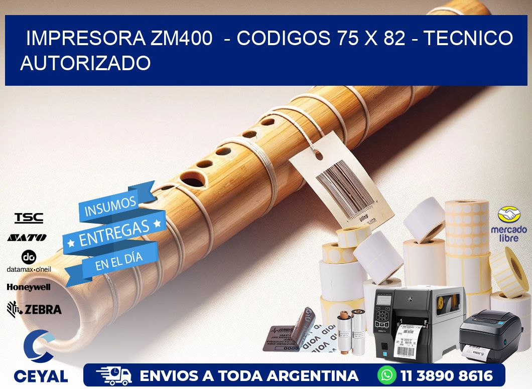 IMPRESORA ZM400  - CODIGOS 75 x 82 - TECNICO AUTORIZADO